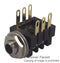 SCHURTER 4802.2300 Phone Audio Connector, 3 Contacts, Jack, 3.5 mm, Panel Mount, Gold Plated Contacts, Metal Body