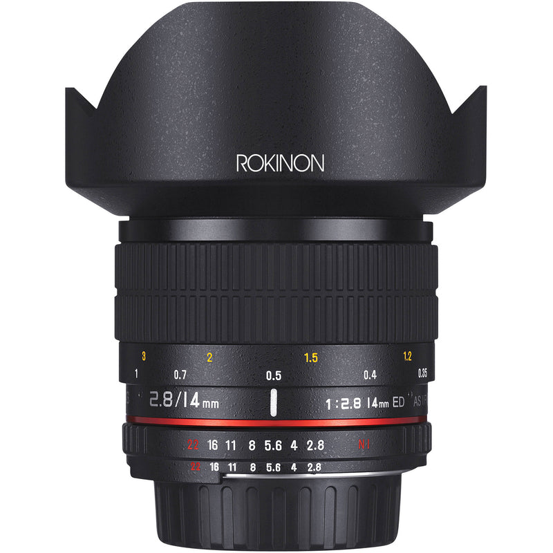 Rokinon 14mm f/2.8 IF ED UMC Lens For Canon EF with AE Chip