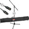 Auray Three Mic Stands and Cables Kit with Stand Bag