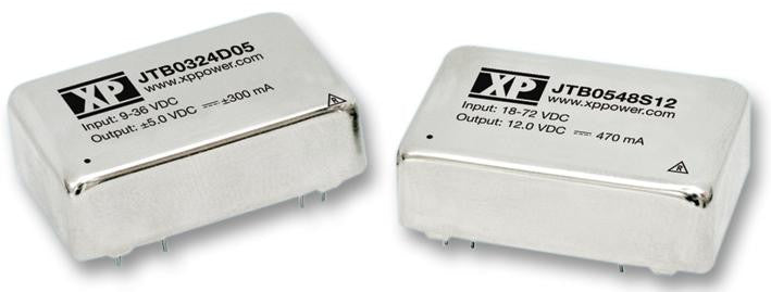 XP POWER JTB0324D15 3 Watt DIP-24 Metal Package Dual Output DC/DC Converter, Input 9V to 36V, Output &plusmn; 15V/100mA