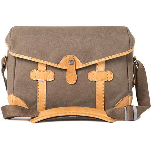 Barber Shop Small Messenger Pageboy Camera Bag (Sand Canvas & Leather)