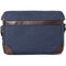 Barber Shop Small Messenger Pageboy Camera Bag (Blue Canvas & Brown Leather)