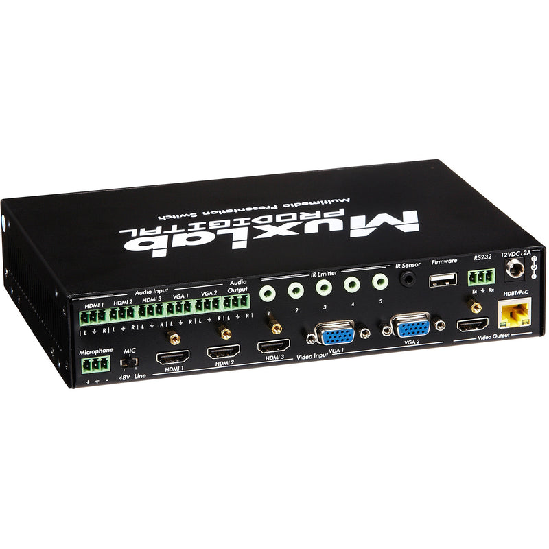 MuxLab 5x1 HDMI/HDBT Multimedia Presentation Scaler/Switcher