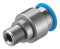 Festo QS-1/8-10-I Pneumatic Fitting Push-In R1/8 14 bar 10 mm Brass QS