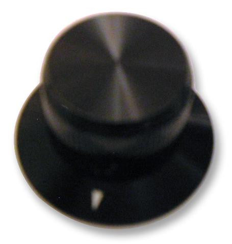 MULTICOMP KB00034 Knob, Round Shaft, 6.4 mm, Aluminium, Round with Indicator Arrow, 18.8 mm