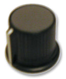 MULTICOMP CP-LB28-5-6D Knob, Round Shaft, 6 mm, Plastic, Round with Side Indicator Line, 28 mm