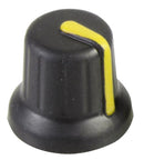 MULTICOMP CR-BA-2C6-180D Knob, D Shaft, 6 mm, Plastic, Round with Indicator Line, 15.7 mm, CRBA Series