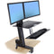 Ergotron WorkFit-S Dual Monitor with Worksurface+ (Black)