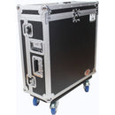 ProX Flight Road Case with Doghouse and Wheels for Allen and Heath QU-24 Digital 24 Channel Mixer