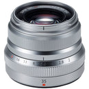 FUJIFILM XF 35mm f/2 R WR Lens with UV Filter Kit (Silver)