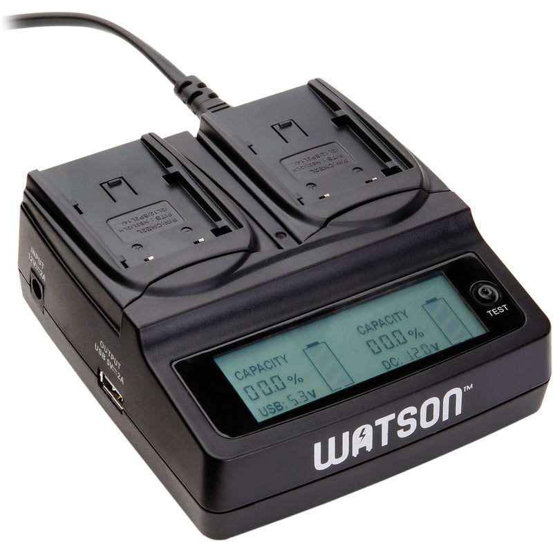 Watson Duo LCD Charger with Two NP-BX1 Battery Plates