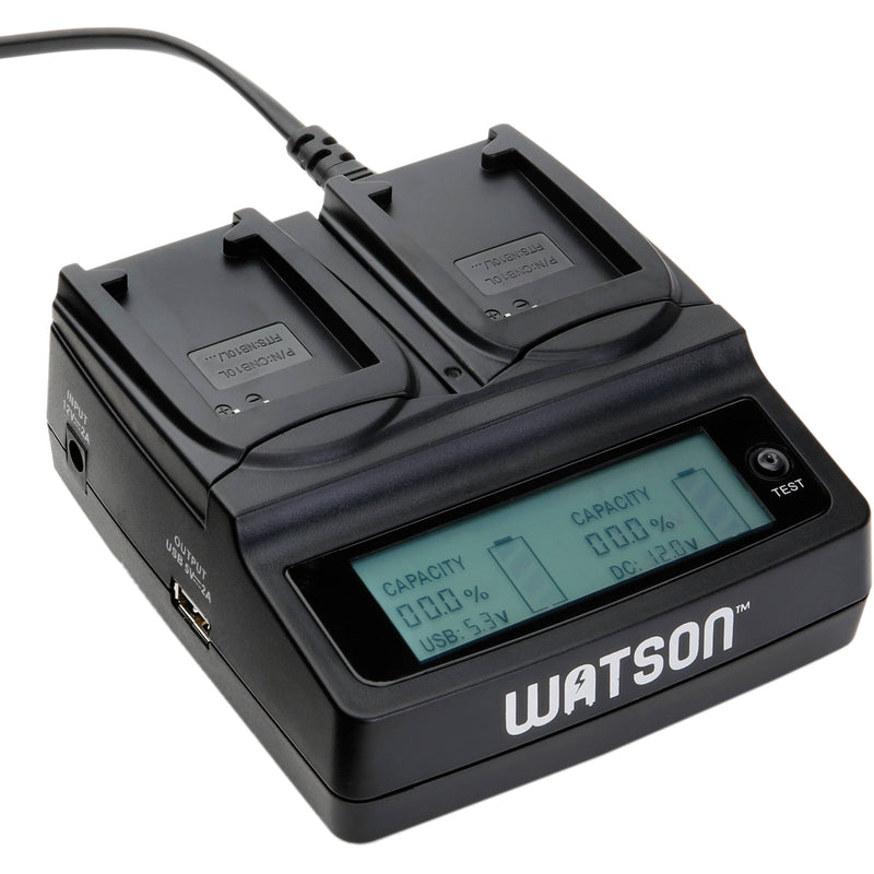 Watson Duo LCD Charger Kit with 2 Battery Adapter Plates for NB-10L