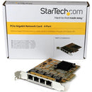 StarTech ST1000SPEX43 4-Port PCIe Gigabit Network Adapter Card