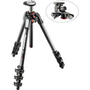 Manfrotto MT190CXPRO4 Carbon Fiber Tripod with XPRO Geared 3-Way Pan/Tilt Head Kit