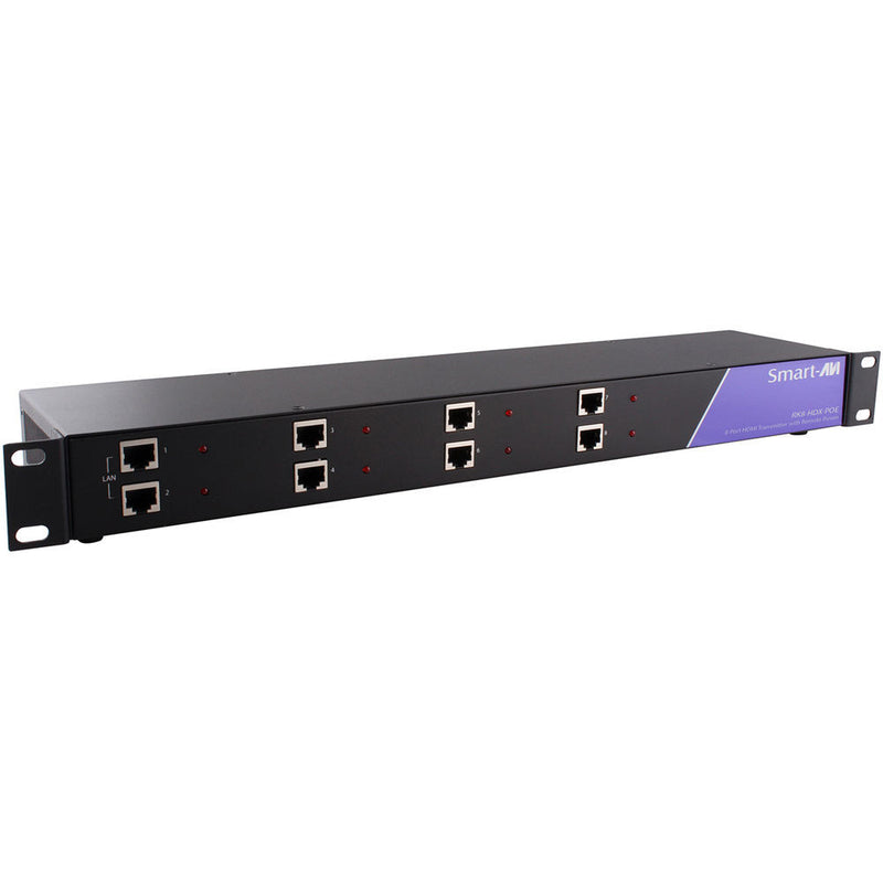 Smart-AVI 8-Port HDMI, IR, and Power Extender over Cat-5e/6 Cable (1 RU)