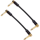 Kopul Premium Performance 3000 Series 1/4" Male RA to 1/4" Male RA Patch Cable with Braided Fabric Jacket (Pair, 6")