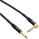 Kopul Studio Elite 4000 Series 1/4" Male Right-Angle to 1/4" Male Studio Instrument Cable (1.5')