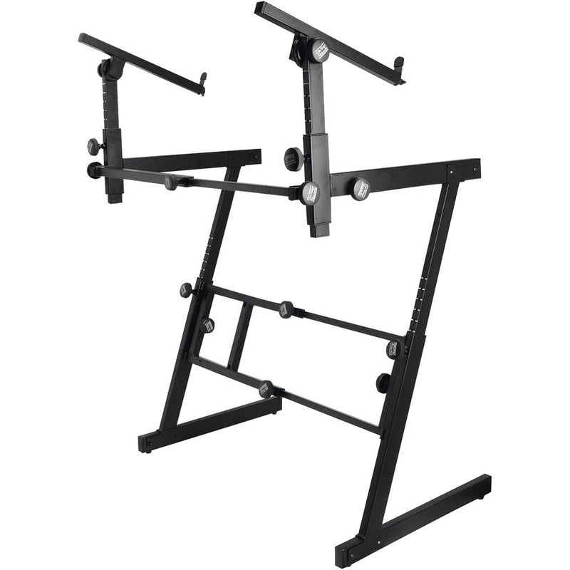 On-Stage KS7365EJ Heavy Duty Folding-Z Two-Tier Keyboard Stand