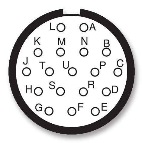 Amphenol LTD D38999/20WD18PN D38999/20WD18PN Circular Connector MIL-DTL-38999 Series III Wall Mount Receptacle 18 Contacts Crimp Pin