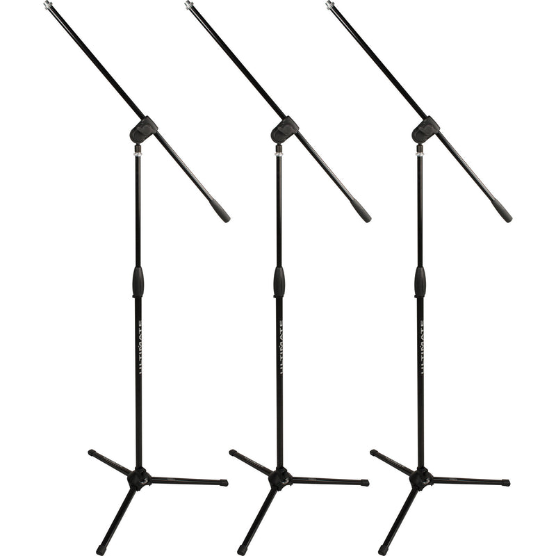 Ultimate Support MC-40B PRO Mic Stand with Boom (3-Pack)