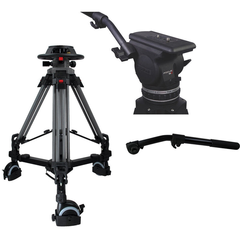 Cartoni Pedestal with Focus 18 Head, 2 Pan Bars, 100mm Adapter and Pump