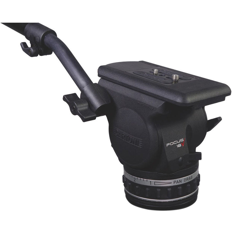 Cartoni Focus 18 Fluid Head with H601 Tripod Legs, Mid-Spreader and 2nd Pan Bar (100mm)