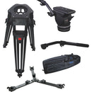 Cartoni Focus 18 Fluid Head with H601 Tripod Legs, Mid-Spreader and 2nd Pan Bar (100mm)