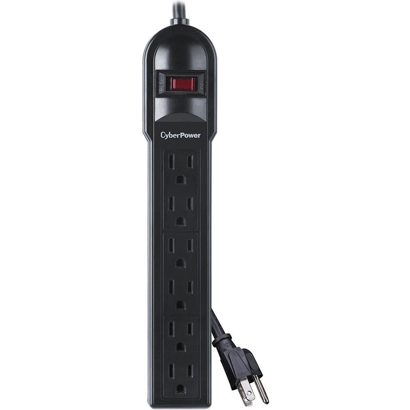 CyberPower CSB6012 6-Outlet Essential Series Surge Protector (Black)