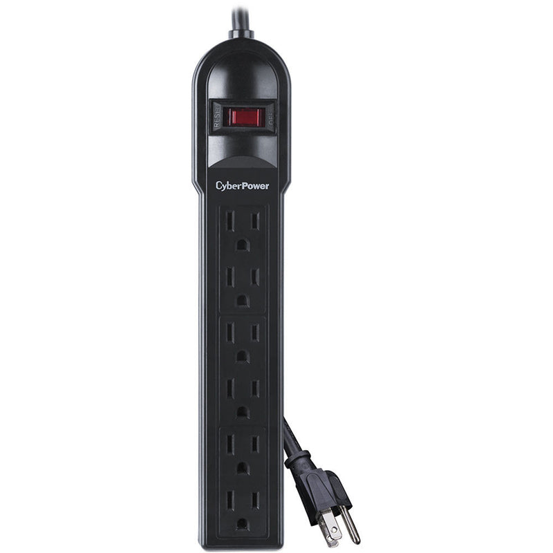 CyberPower CSB604 6-Outlet Essential Series Surge Protector (Black)