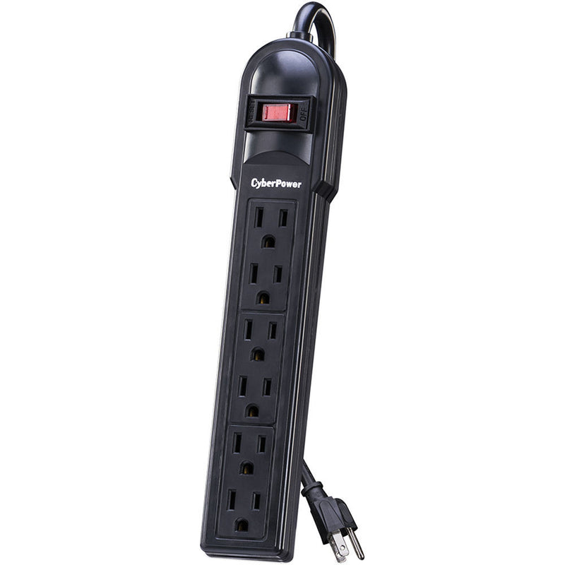 CyberPower CSB604 6-Outlet Essential Series Surge Protector (Black)