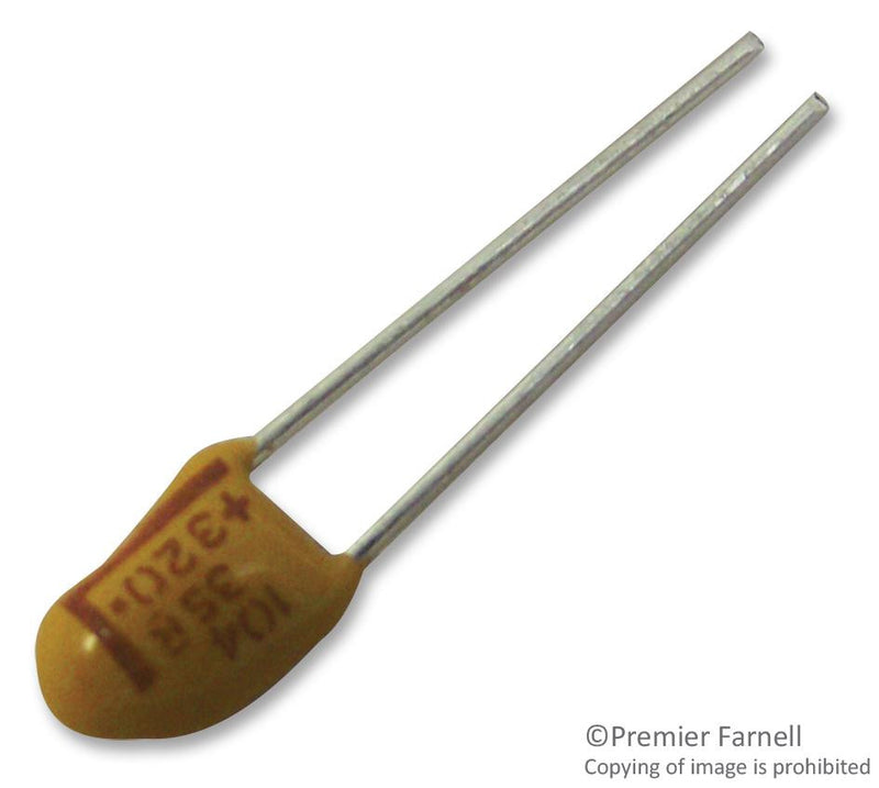 KEMET T350H107K006AT Tantalum Capacitor, Polar, 100 &micro;F, 6.3 V, T350 Series, &plusmn; 10%, Radial Leaded