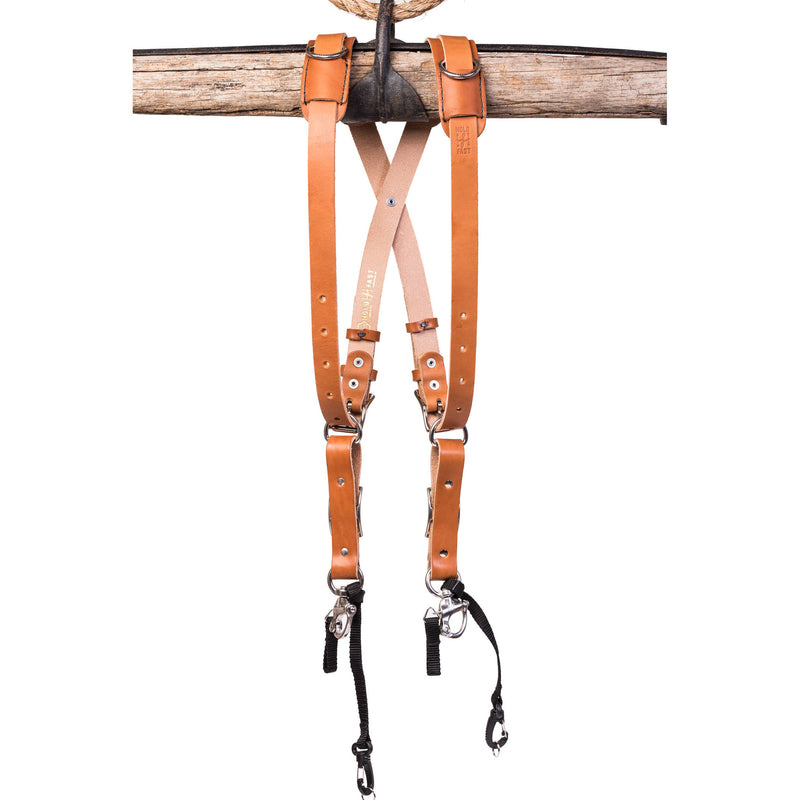 HoldFast Gear Money Maker Bridle Skinny 2 Camera Harness (Tan, Medium)