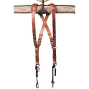 HoldFast Gear Money Maker Water Buffalo Skinny 2 Camera Harness (Tan, Small)