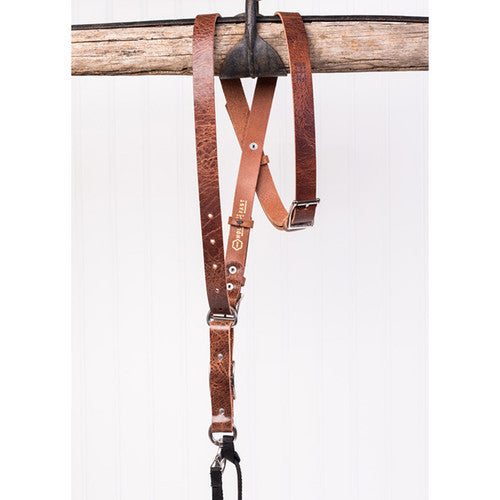 HoldFast Gear Money Maker Water Buffalo Skinny 2 Camera Harness (Tan, Small)