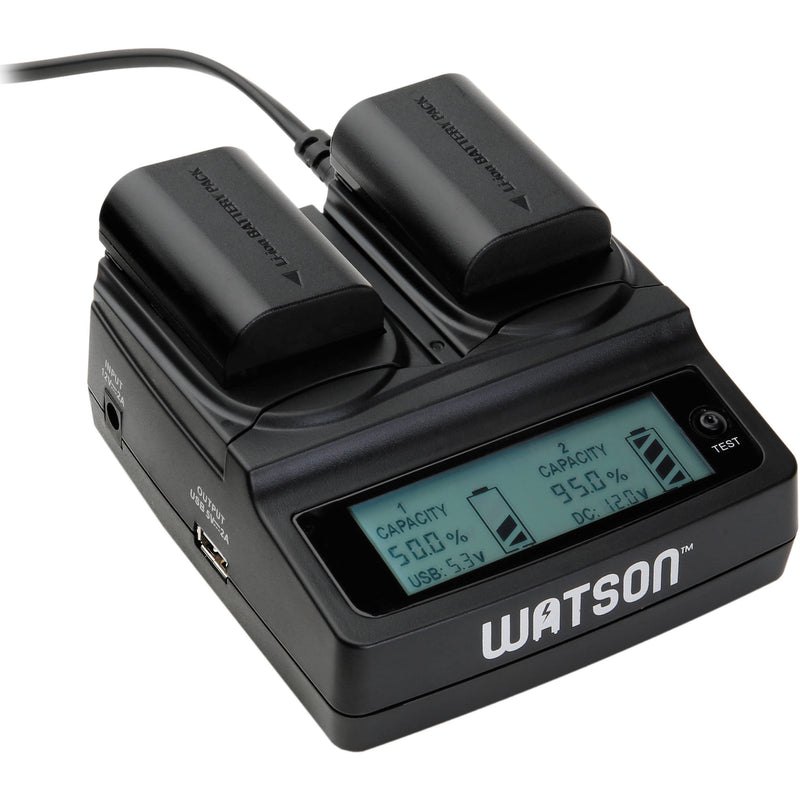 Watson Duo LCD Charger with 2 Plates for NP-60, EN-EL5 or LI-20B