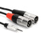 Hosa Technology 3.5" Stereo Mini to Dual 3-Pin XLR Male Breakout Cable (6')