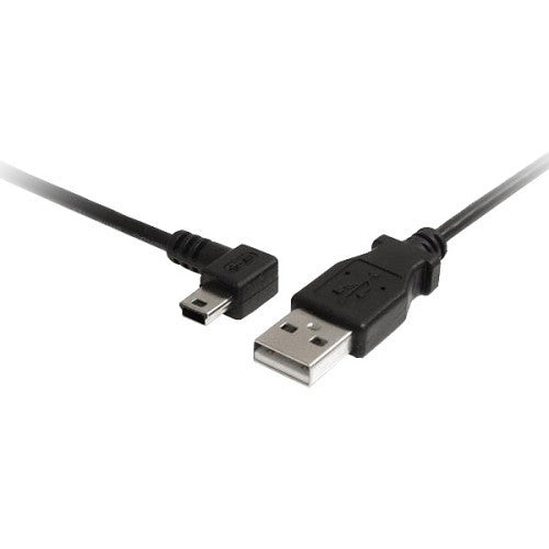 StarTech USB 2.0 Type-A Male to Left-Angle Mini-B Male Cable (6', Black)