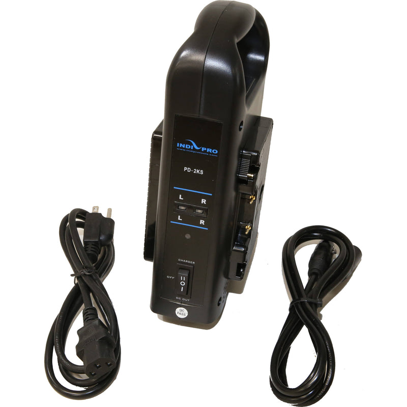 IndiPRO Tools Gold Mount Dual Battery Charger with XLR Output