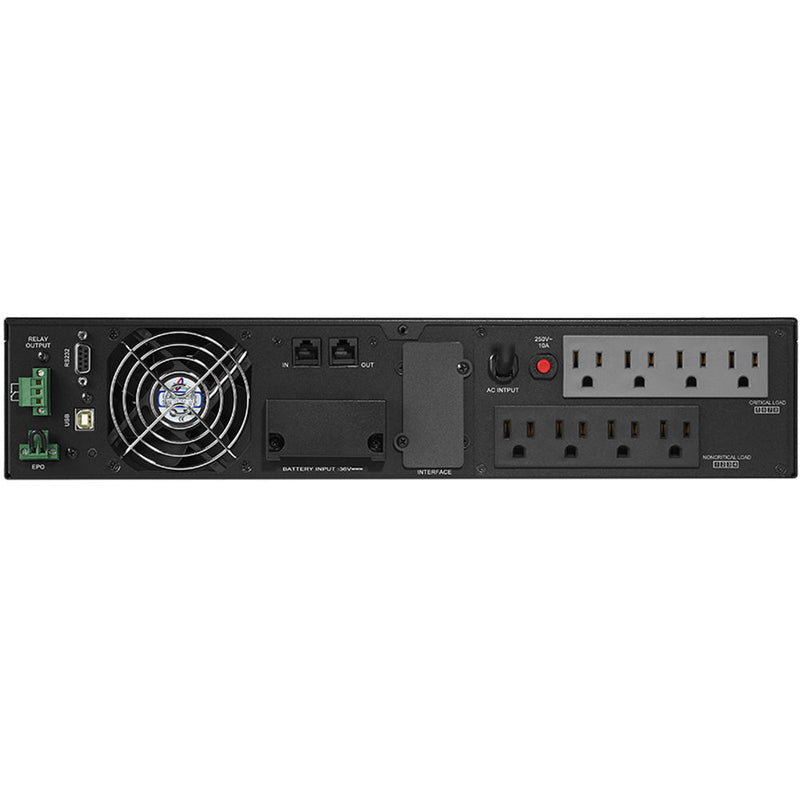 CyberPower Smart App Online Series 2 RU Rack/Tower Sine Wave Double-Conversion UPS (1,000VA / 900W)