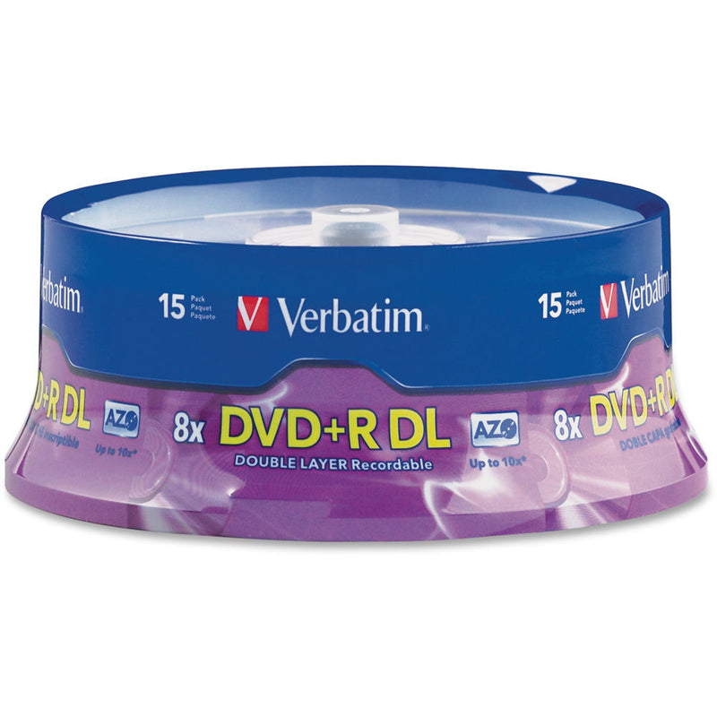 Verbatim DVD+R Double Layer 8.5GB 8x Recordable Disc (Spindle Pack of 15)