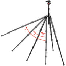 Oben CT-3535 Folding Carbon Fiber Travel Tripod with BE-208T Ball Head