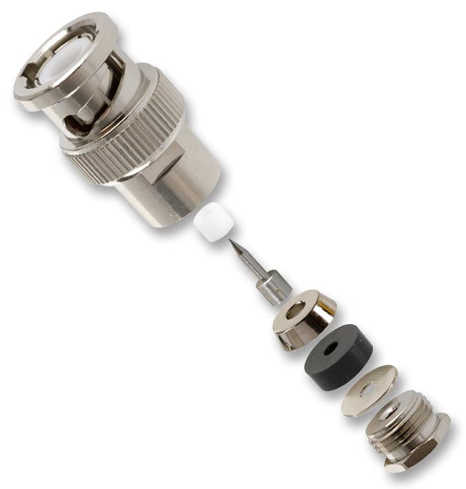 AMPHENOL RF 15875 RF / Coaxial Connector, BNC Coaxial, Straight Plug, Solder, 50 ohm, RG178/U, RG196/U, Brass