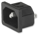 SCHURTER 6100.4325 Power Entry Connector, Plug, 250 VAC, 15 A, Panel Mount, Quick Connect