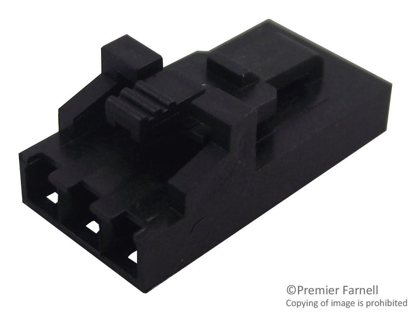 MOLEX 50-57-9403 Connector Housing, Single Row, Version D, Back Ribs, SL Series, Receptacle, 3 Ways, 2.54 mm