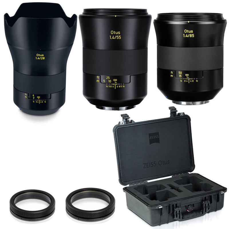 Zeiss Otus ZE Bundle with 28mm, 55mm, and 85mm Lenses for Canon EF