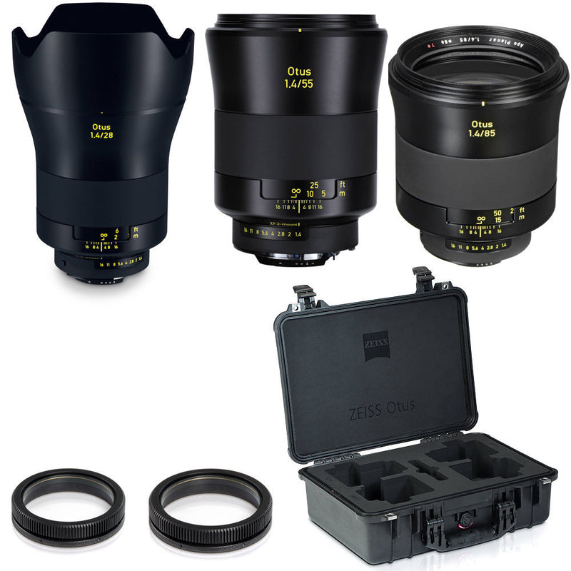 Zeiss Otus ZF.2 Bundle with 28mm, 55mm, and 85mm Lenses for Nikon F