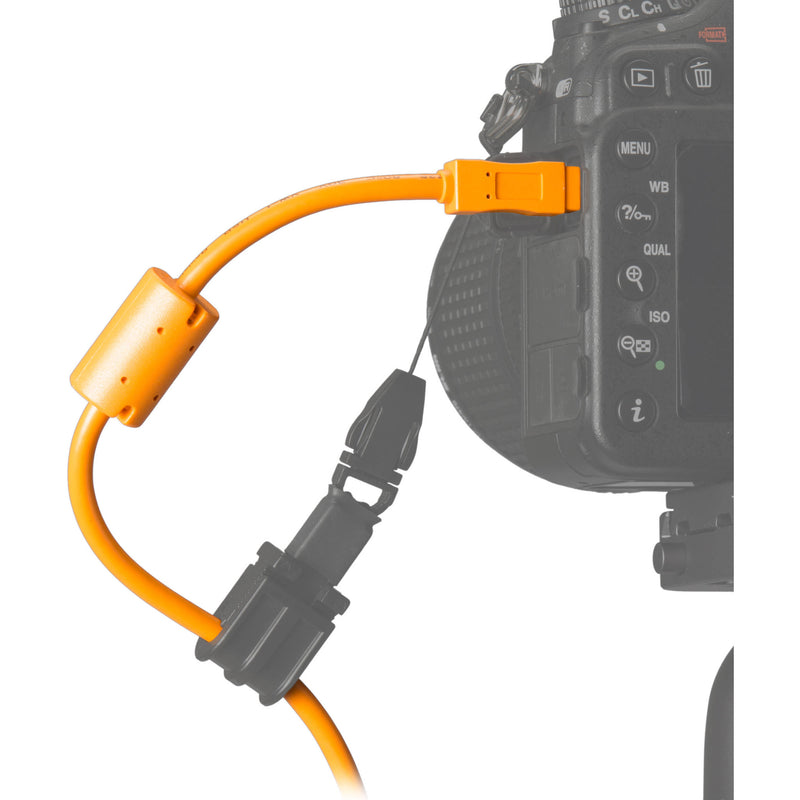 Tether Tools TetherPro USB 2.0 Type-A Male to Mini-B Male Cable (15', Orange)