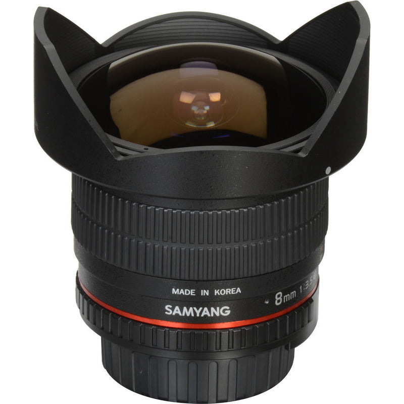 Samyang 8mm f/3.5 HD Fisheye Lens with AE Chip and Removable Hood for Nikon