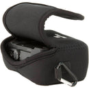 MegaGear Ultra-light Neoprene Camera Case with Carabiner for Panasonic DMC-ZS100 Camera (Black)