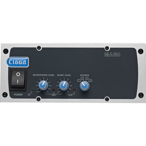 Cloud USA MA60T 2 U Rackmountable Single-Zone Mixer Amplifier